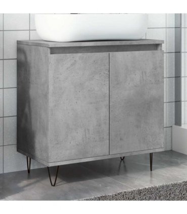 vidaXL Bathroom Cabinet Concrete Grey 58x33x60 cm Engineered Wood
