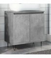 vidaXL Bathroom Cabinet Concrete Grey 58x33x60 cm Engineered Wood