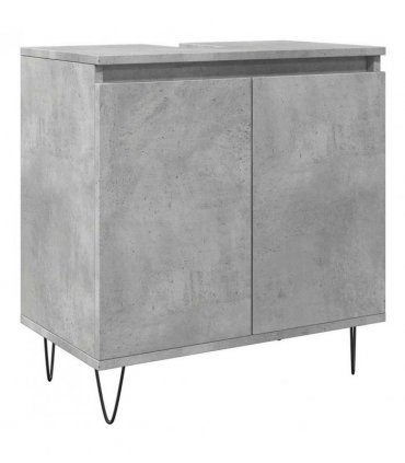 vidaXL Bathroom Cabinet Concrete Grey 58x33x60 cm Engineered Wood