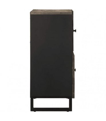 vidaXL Sideboard Black 80x33x75 cm Solid Wood Mango