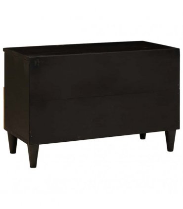 vidaXL TV Cabinet Black and Gold 70 x 33 x 46 cm Engineered wood