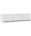 vidaXL TV Cabinet with LED White 165 x 34 x 40 cm Engineered Wood