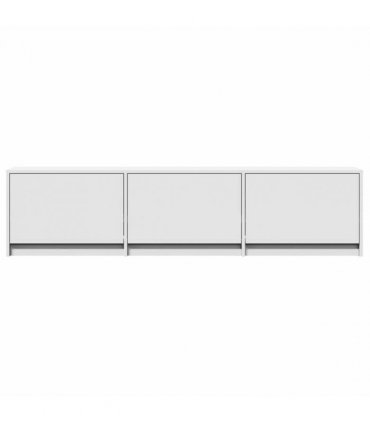 vidaXL TV Cabinet with LED White 165 x 34 x 40 cm Engineered Wood