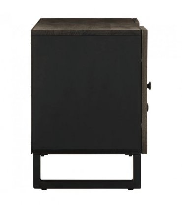 vidaXL TV Cabinet Black 105x33x46 cm Solid Wood Mango