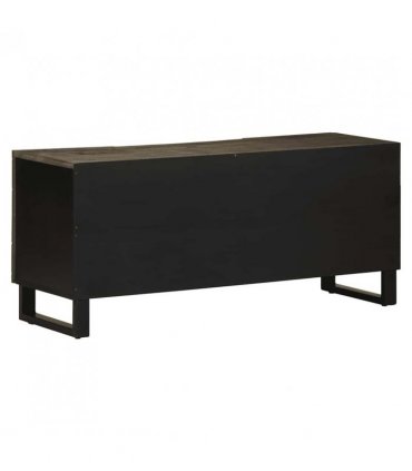 vidaXL TV Cabinet Black 105x33x46 cm Solid Wood Mango
