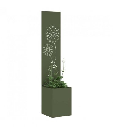 vidaXL Garden Privacy Screen Olive green 32 x 150 cm Cold-rolled steel