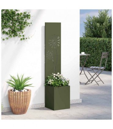 vidaXL Garden Privacy Screen Olive green 32 x 150 cm Cold-rolled steel