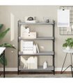 vidaXL Bookcase 4-Tier Grey Sonoma 80x30x120 cm Engineered Wood