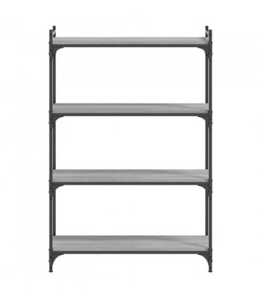 vidaXL Bookcase 4-Tier Grey Sonoma 80x30x120 cm Engineered Wood