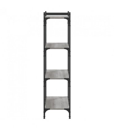 vidaXL Bookcase 4-Tier Grey Sonoma 80x30x120 cm Engineered Wood
