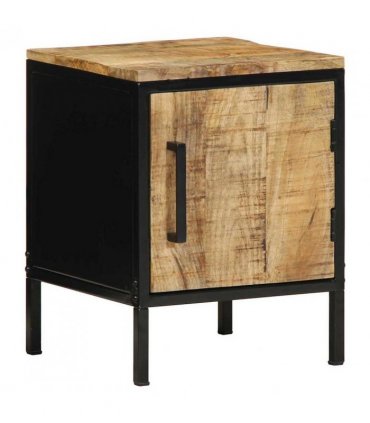 vidaXL Bedside Cabinet 2 pcs Brown and Black 30 x 30 x 40 cm