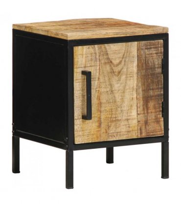 vidaXL Bedside Cabinet 2 pcs Brown and Black 30 x 30 x 40 cm