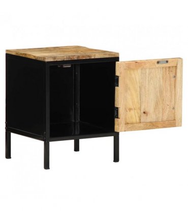 vidaXL Bedside Cabinet 2 pcs Brown and Black 30 x 30 x 40 cm