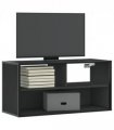 vidaXL TV Cabinet Black 80x31x39.5 cm Engineered Wood and Metal