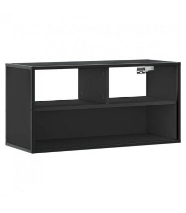 vidaXL TV Cabinet Black 80x31x39.5 cm Engineered Wood and Metal