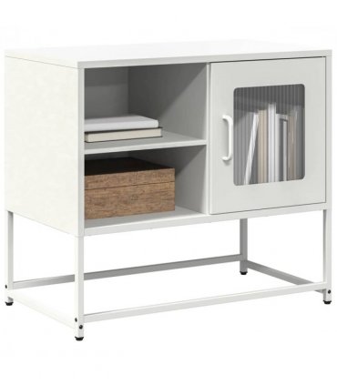 vidaXL TV Cabinet White 68x39x60.5 cm Steel