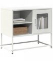 vidaXL TV Cabinet White 68x39x60.5 cm Steel