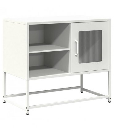 vidaXL TV Cabinet White 68x39x60.5 cm Steel