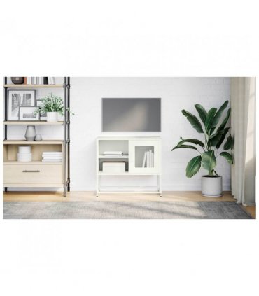 vidaXL TV Cabinet White 68x39x60.5 cm Steel
