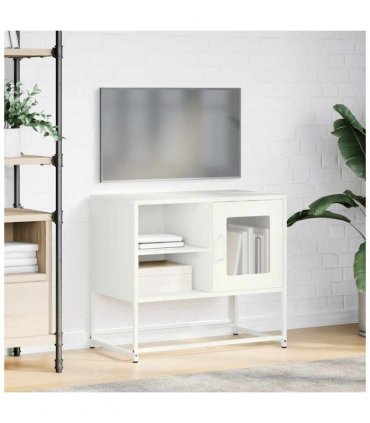 vidaXL TV Cabinet White 68x39x60.5 cm Steel
