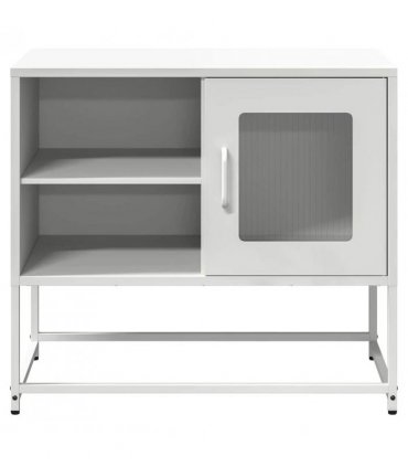 vidaXL TV Cabinet White 68x39x60.5 cm Steel
