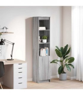 vidaXL Highboard Grey Sonoma 37.5x35x180 cm Engineered Wood