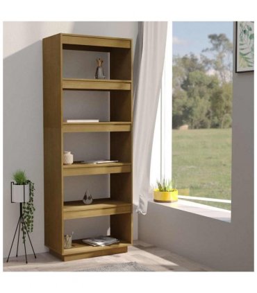 vidaXL Book Cabinet/Room Divider Honey Brown 60x35x167 cm Solid Pinewood
