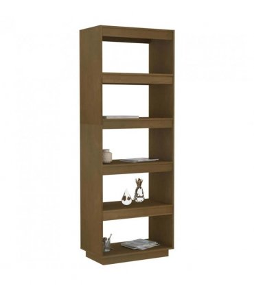 vidaXL Book Cabinet/Room Divider Honey Brown 60x35x167 cm Solid Pinewood