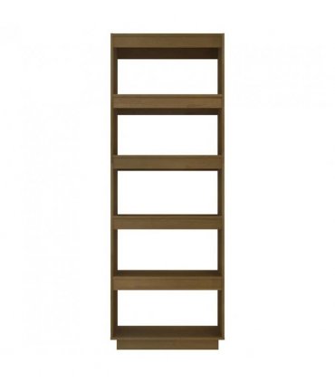 vidaXL Book Cabinet/Room Divider Honey Brown 60x35x167 cm Solid Pinewood