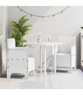 vidaXL Garden Chair 2 pcs White 53 x 49 x 85 cm Polypropylene