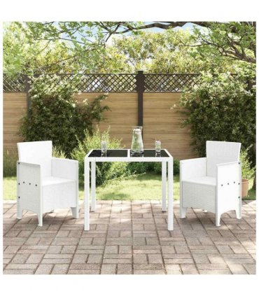 vidaXL Garden Chair 2 pcs White 53 x 49 x 85 cm Polypropylene