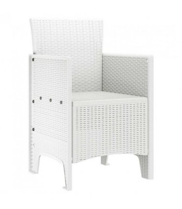 vidaXL Garden Chair 2 pcs White 53 x 49 x 85 cm Polypropylene