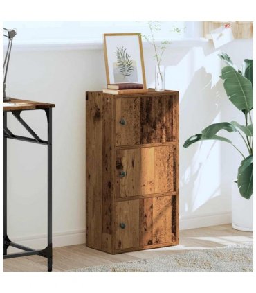 vidaXL Bookcase Old Wood 40x24x77 cm Engineered Wood