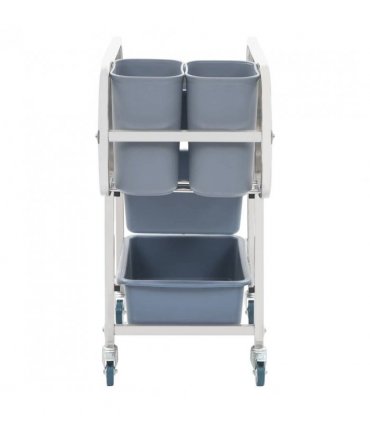 vidaXL Kitchen Cart with Plastic Containers 82x43.5x92 cm