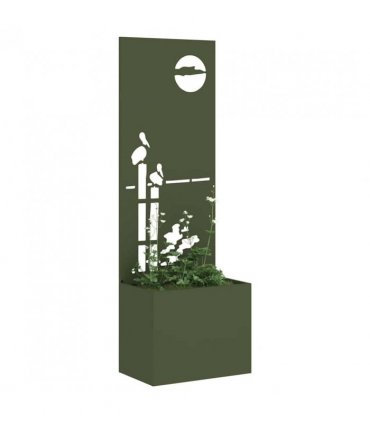 vidaXL Garden Privacy Screen Olive green 50 x 150 cm Cold-rolled steel