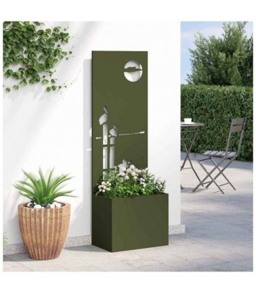 vidaXL Garden Privacy Screen Olive green 50 x 150 cm Cold-rolled steel