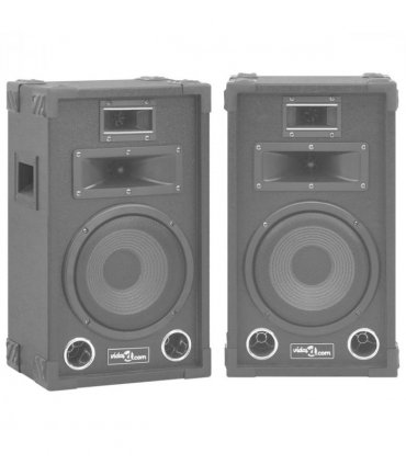 vidaXL Professional Passive Hifi Stage Speakers 2 pcs 800 W Black