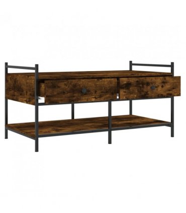 vidaXL Coffee Table Smoked Oak 99x50x50 cm Engineered Wood