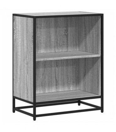 vidaXL Book Cabinet Grey Sonoma 60x35x76 cm Engineered Wood