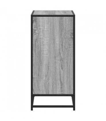 vidaXL Book Cabinet Grey Sonoma 60x35x76 cm Engineered Wood