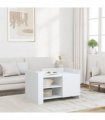vidaXL Coffee Table White 80x50x50 cm Engineered Wood