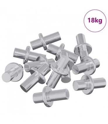 vidaXL Shelf Peg 4500 pcs Silver 8.6 x 8.6 x 14.6 mm Steel