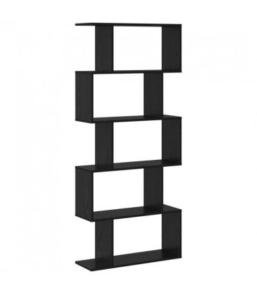 vidaXL Book Cabinet Black Oak 70 x 24 x 161 cm Engineered Wood
