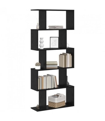 vidaXL Book Cabinet Black Oak 70 x 24 x 161 cm Engineered Wood