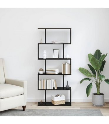 vidaXL Book Cabinet Black Oak 70 x 24 x 161 cm Engineered Wood