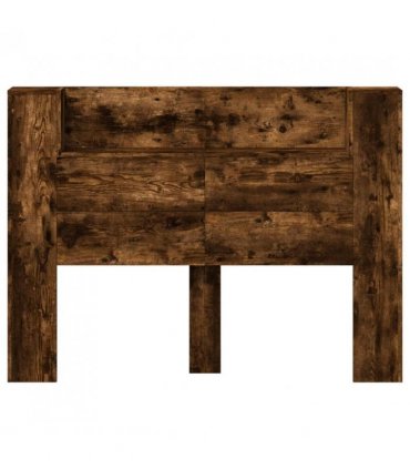 vidaXL Headboard Cabinet with LED Smoked Oak 140 x 16.5 x 103.5 cm