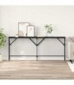vidaXL Console Table Black Oak 180 x 30 x 75 cm Engineered Wood
