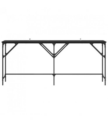 vidaXL Console Table Black Oak 180 x 30 x 75 cm Engineered Wood