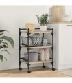 vidaXL Kitchen Trolley Sonoma Oak 50 x 35 x 75.5 cm Engineered Wood