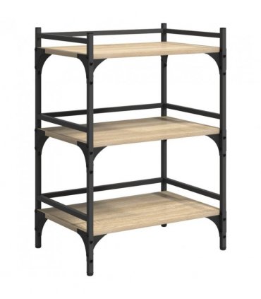 vidaXL Kitchen Trolley Sonoma Oak 50 x 35 x 75.5 cm Engineered Wood